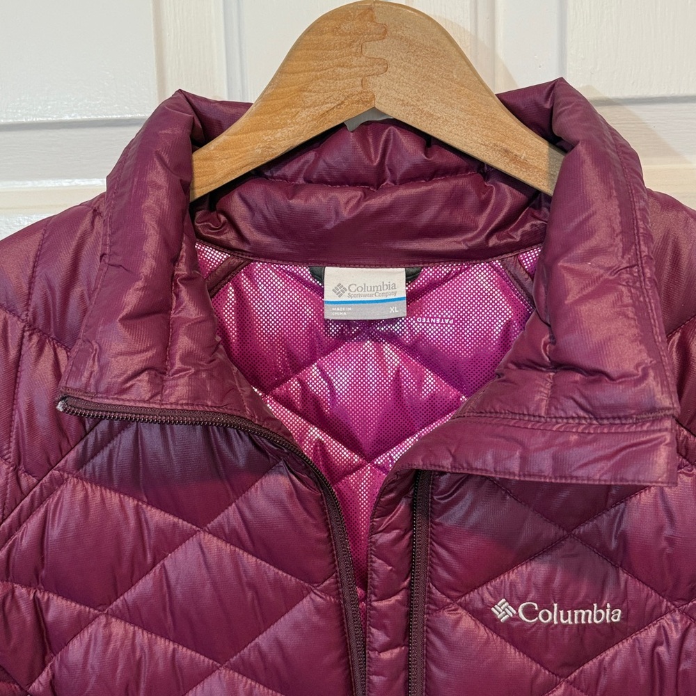 Columbia coat‎ jacket OMNIHEAT 650TD Turbo Down burgundy-plum double layer XL